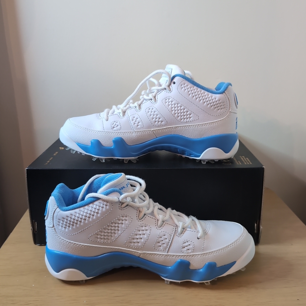 Nike Air Jordan 9 Low Golf Mens Size 7 University Blue FJ5934-101 NO LID